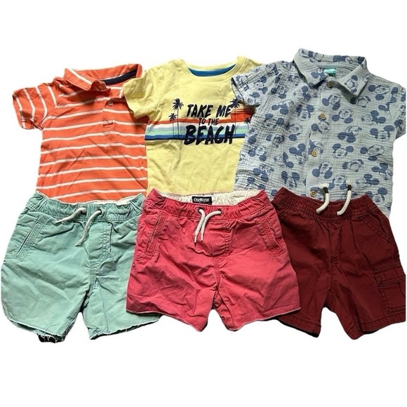 OshKosh B'gosh Other - Toddler Boy Summer Clothes Warm Weather T Shirts Shorts Mickey Size 12-18 Months